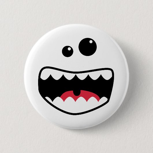 Monstergezicht Ronde Button 5,7 Cm (Voorkant)