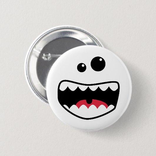 Monstergezicht Ronde Button 5,7 Cm (Voorkant /achterkant)