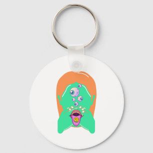 monstergezicht sleutelhanger