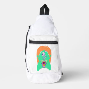monstergezicht sling bag