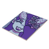 Monstergirl Purple smile Tegeltje (Zijkant)