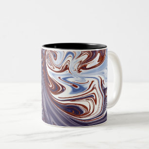 Monstergolven   Beste abstracte schilderij Tweekleurige Koffiemok
