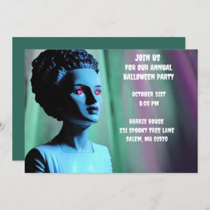 Monstergroen en Paarse bruid van Frankenstein Kaart