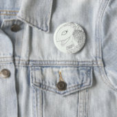 monsterhagedis-cartoon ronde button 5,7 cm (In situ)
