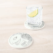 monsterhagedis-cartoon zandsteen onderzetter (Zijkant)