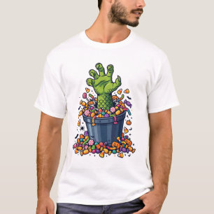 Monsterhand Snoep Emmer Trick or Treat Kunst T-shirt