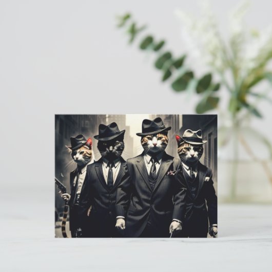 Monsterkatten | Het Rat Pack Briefkaart (Staand voorkant)