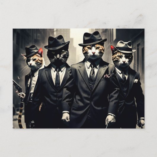 Monsterkatten | Het Rat Pack Briefkaart (Voorkant)