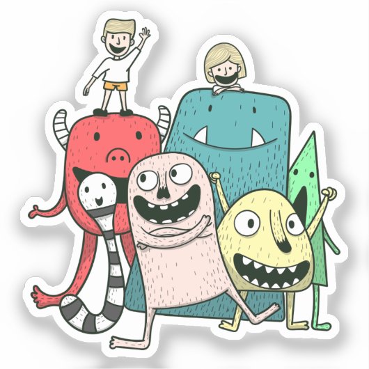 Monsterkinderen Sticker (Voorkant)