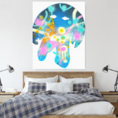 Monsterkleuren Canvas Afdruk (Insitu (Slaapkamer))