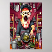 Monsterkok in de keuken | AI Art Poster (Voorkant)