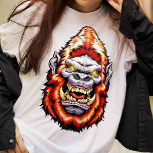Monsterkop: Big Foot Yeti Sasquatch Red T-Shirt
