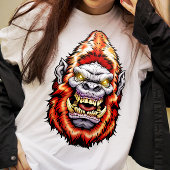 Monsterkop: Big Foot Yeti Sasquatch Red T-Shirt
