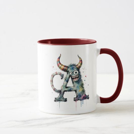 Monsterletter A Mok – Funny Alphabet Koffiekopje (Rechts)