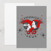 monsterliefde rockabilly frankenstein valentijn kaart (Voorkant / Achterkant)