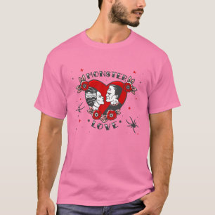 monsterliefde rockabilly frankenstein valentijn t-shirt