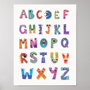 Monsterlijk Alfabet Poster