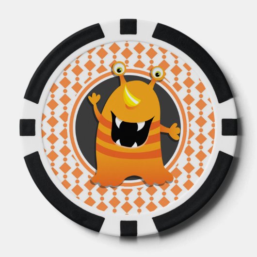 monsterlijk sinaasappel poker chips (Voorkant)