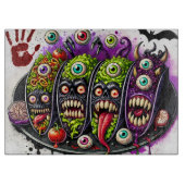 Monsterlijke Halloween Keuken Kunst Snijplank (Voorkant)