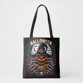 Monsterlijke Jack-O'-Lantern Griezende Heks Hallow Tote Bag