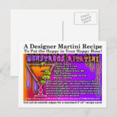 Monsterlijke Rita Halloween Martini Recept Briefka Briefkaart (Voorkant / Achterkant)