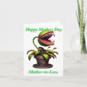 Monsterlijke Venus Flytrap-Moederdag Bedankkaart (Voorkant)
