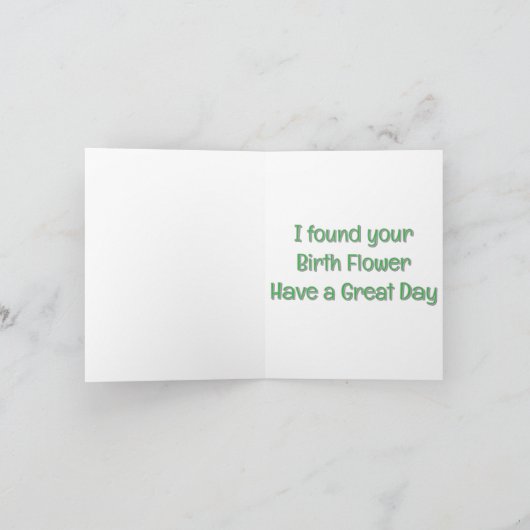 Monsterlijke Venus Flytrap-Moederdag Bedankkaart (Binnen)