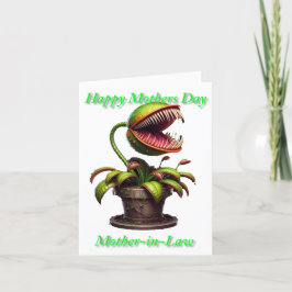 Monsterlijke Venus Flytrap-Moederdag Bedankkaart