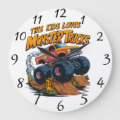 monsterlijke vrachtwagen verovert vuilstapel grote klok (Voorkant)