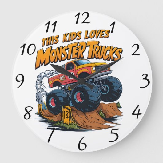 monsterlijke vrachtwagen verovert vuilstapel grote klok (Voorkant)