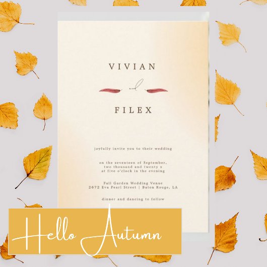 Monsterminimalistisch Cream Typografie Foto Wedden Kaart