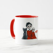 Monstermoeder, Kind en hond Mok (Voorkant links)