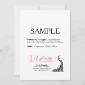 MONSTERNEMING semiglans geometrische driehoeken Kaart (Achterkant)