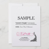 MONSTERPIJNSCHAP Geometrische driehoeken blauwgroe Kaart (Achterkant)