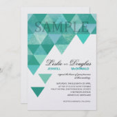 MONSTERPIJNSCHAP Geometrische driehoeken blauwgroe Kaart (Voorkant / Achterkant)