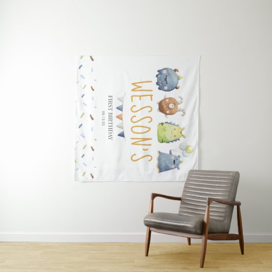 Monsterposter, Monster welkomstbord Wandkleed (In Situ (horizontaal))