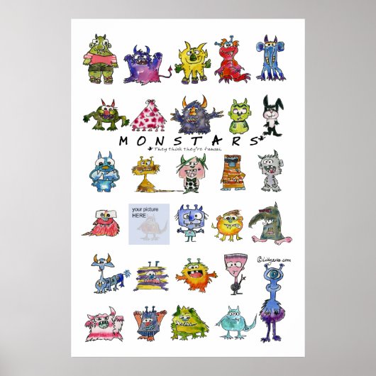 Monsterren - Plaats UW Poster Afbeelding in (Voorkant)