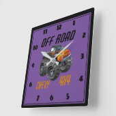 Monsterrijk voor kinderkamer vierkante klok (Hoek)