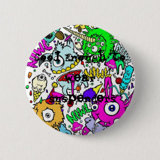 monsters-1, hol genoeg om suspensies te draag ronde button 5,7 cm