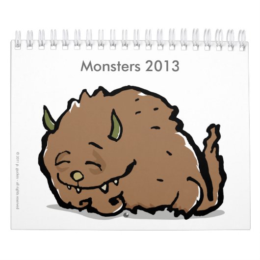monsters 2013 (aanpasbaar) kalender (Hoes)