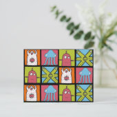 monsters b, monsters b, monsters b, monsters b briefkaart (Staand voorkant)