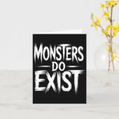 Monsters bestaan workout horror Halloween Kaart (Gele Bloem)