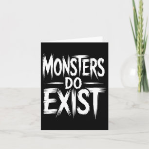 Monsters bestaan workout horror Halloween Kaart