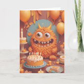 Monster's Birthday Bash Kaart (Voorkant)