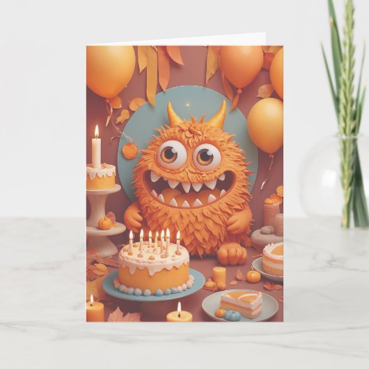 Monster's Birthday Bash Kaart (Voorkant)