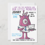 Monsters Birthday Party Invitation Monster Fun Kaart (Voorkant)