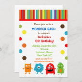 Monsters Birthday-uitnodigingen Kaart (Voorkant / Achterkant)
