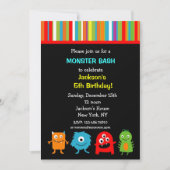 Monsters Birthday-uitnodigingen Kaart (Voorkant)