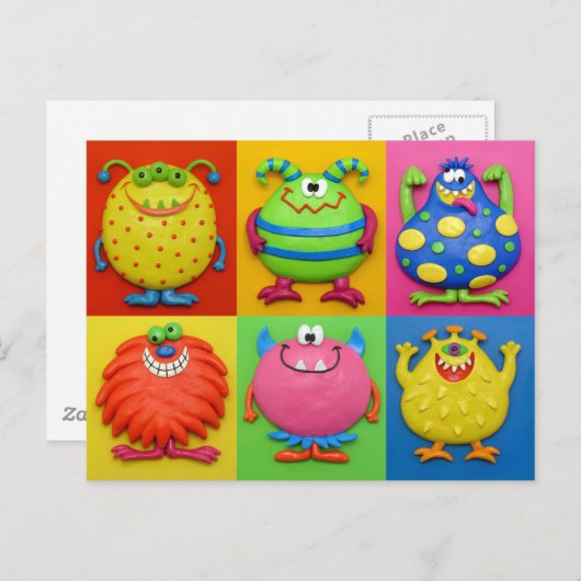 Monsters Briefkaart (Voorkant / Achterkant)