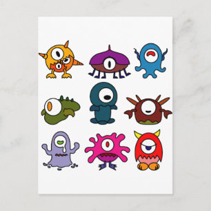 Monsters Briefkaart